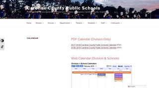 Calendar - Caroline County Public Schools