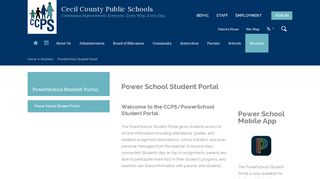 PowerSchool Student Portal - Cecil County Public Schools