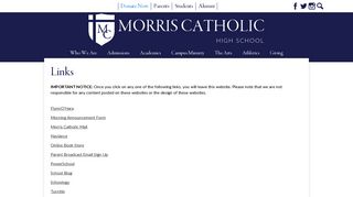 Links - Morris Catholic High School