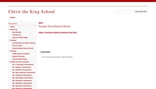 Teacher PowerSchool Portal - Christ the King School - Google Sites
