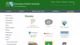 Parents - Coventry Public Schools