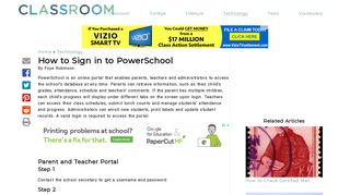 How to Sign in to PowerSchool | Synonym