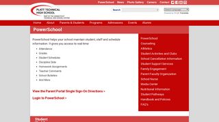 PowerSchool | Platt Technical High School