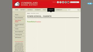 Cumberland School District - Power School - Parents