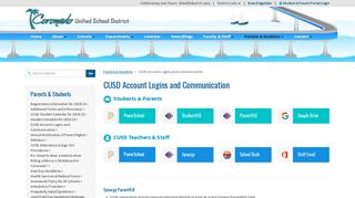 Parents & Students / CUSD Account Logins and Communication ...