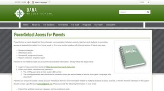 PowerSchool Access For Parents | Dana
