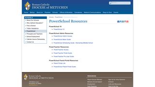 PowerSchool Resources » Diocese of Metuchen