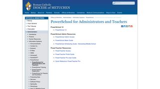 PowerSchool Resources » Diocese of Metuchen