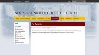 For Parents - Nogales Unified School District #1