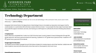 Technology Department - Evergreen Park District 124