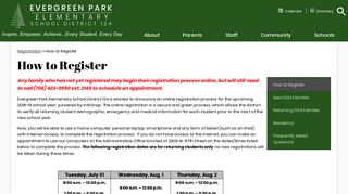 How to Register – Registration – Evergreen Park ESD 124