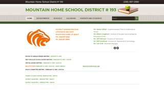 Mountain Home School District # 193 - Home