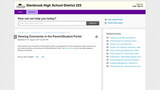 Viewing Comments in the Parent/Student Portal : Glenbrook High ...