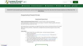 PowerSchool Parent Portal - Laurens County School District 55