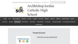 PowerSchool | Archbishop Jordan Catholic High School