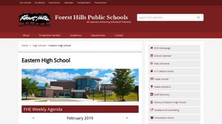 Eastern High School | High Schools | Forest Hills Public Schools