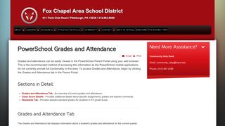 PowerSchool Grades and Attendance - Fox Chapel Area School District