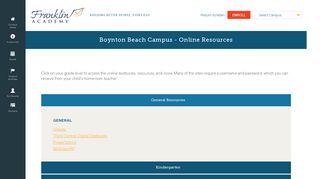Franklin Academy Boynton Beach's Online Resources