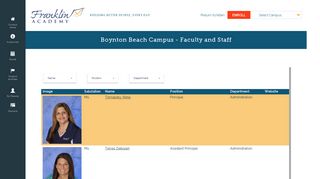 Franklin Academy Boynton Beach's Faculty and Staff