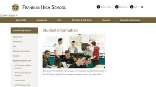 Student Information - Franklin Public Schools