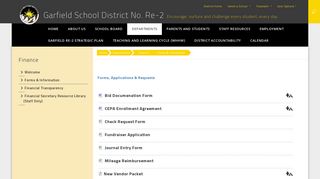 Finance / Forms & Information - Garfield School District No. Re-2