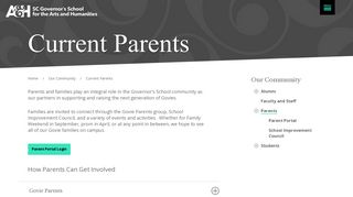 Current Parents | SC Governor's School for the Arts and Humanities