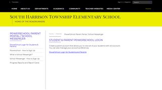 PowerSchool Parent Login - South Harrison Township