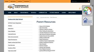 Parent Resources | Hudsonville High School