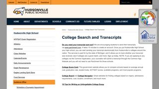 College Search and Transcripts | Hudsonville High School