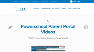 Powerschool Parent Portal Videos - IDEA Public Schools