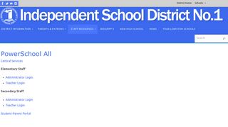 PowerSchool All – Independent School District No. 1