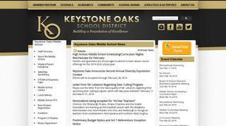Keystone Oaks Middle School - Keystone Oaks School District