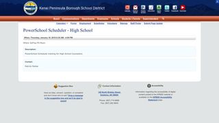Kenai Peninsula Borough School District - PowerSchool Scheduler ...