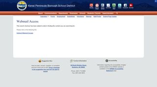 Kenai Peninsula Borough School District - Webmail Access