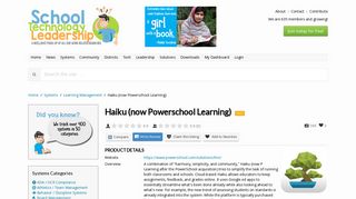 Haiku (now Powerschool Learning) - School Technology Leadership