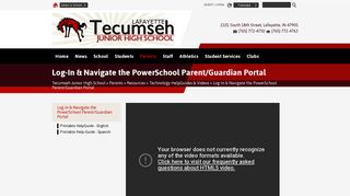 Log-In & Navigate the PowerSchool Parent/Guardian Portal ...