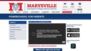 PowerSchool for Parents - Marysville Schools