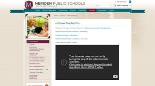 PowerTeacher Pro - Meriden Public Schools