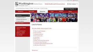 Links for Parents - Washington Middle School - Meriden Public Schools
