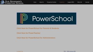 Our Redeemer's Christian School - Minot, ND | PowerSchool