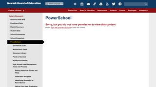 PowerSchool - Newark Board of Education - Newark Public Schools