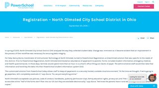 North Olmsted City School District innovates annual ... - PowerSchool