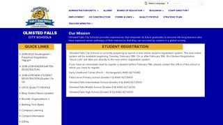 Student Registration - Olmsted Falls City Schools