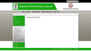 Parents Resources - Cheshire Public Schools