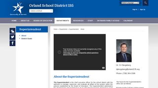 Superintendent / About - Orland School District 135