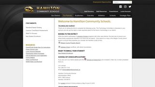 For Parents - Hamilton - Hamilton Community Schools