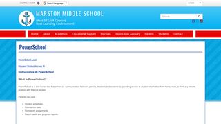 Marston Middle School - PowerSchool | Marston