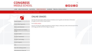 Online Grades - Congress Middle School - Park Hill School District