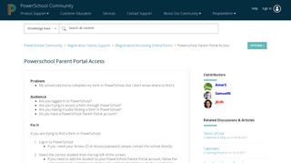 Powerschool Parent Portal Access - PowerSchool Community