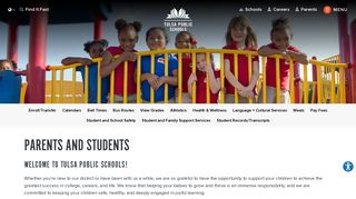 Parents and Students - Tulsa Public Schools